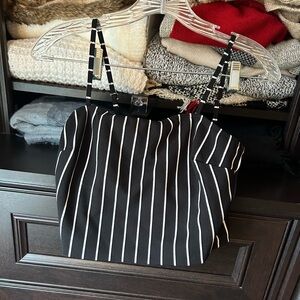 Revamped Monochrome Striped Crop Tank